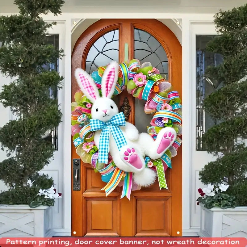 Easter Bunny Wreath Indoor/Outdoor Decorative Door Hanging