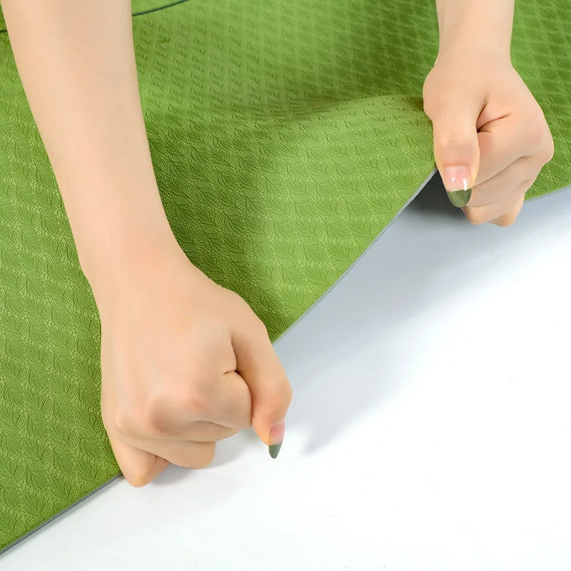 6Mm Tpe Non-Slip Yoga Mat For Fitness And Pilates