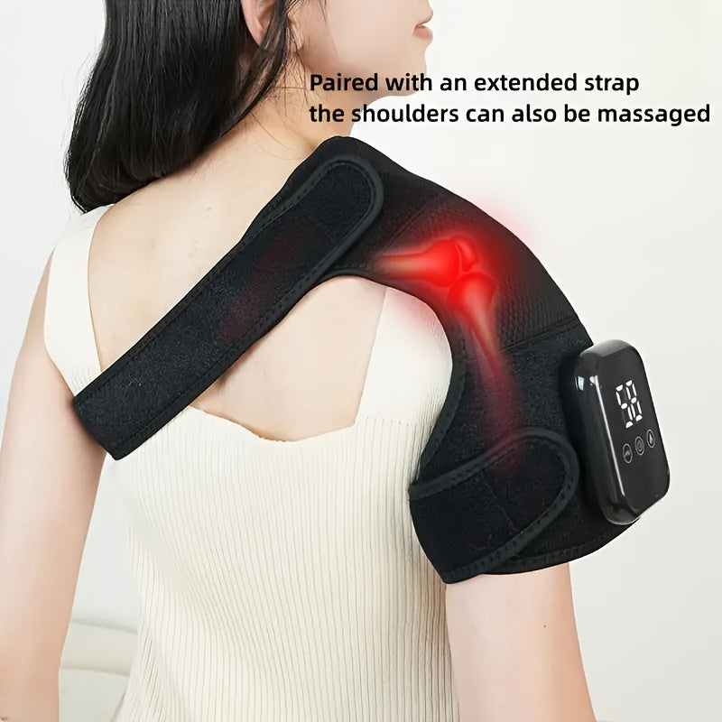 3-In-1 Heated Knee, Elbow, And Shoulder Massager – Wireless(Black)