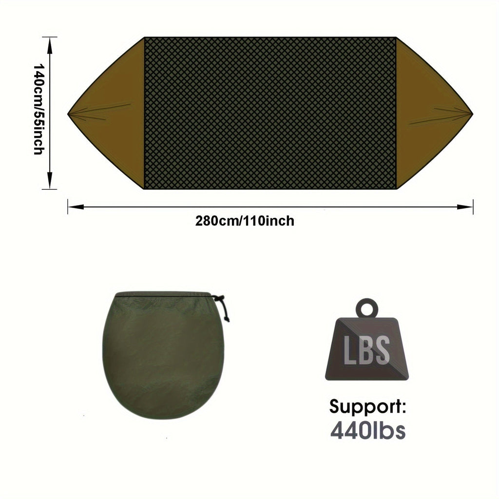 Automatic Quick-Set Camping Hammock with Mosquito Net & Support Poles
