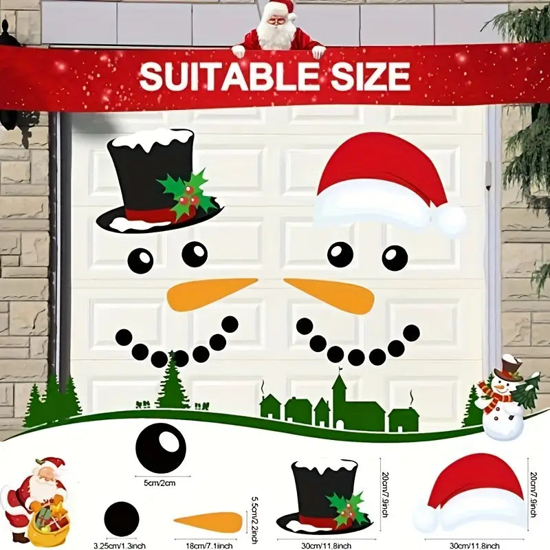 Add Cheer with 1 Set of Merry Christmas Decorative Garage Door Magnet Stickers