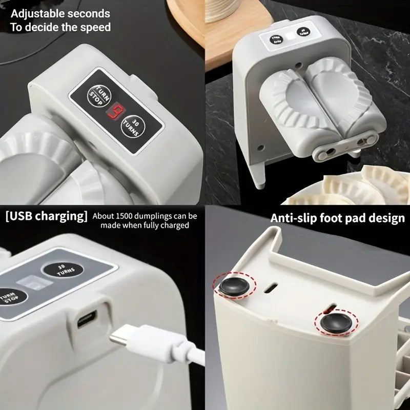 Rechargeable Electric Dumpling Maker - Effortless Dumpling Creation Anywhere