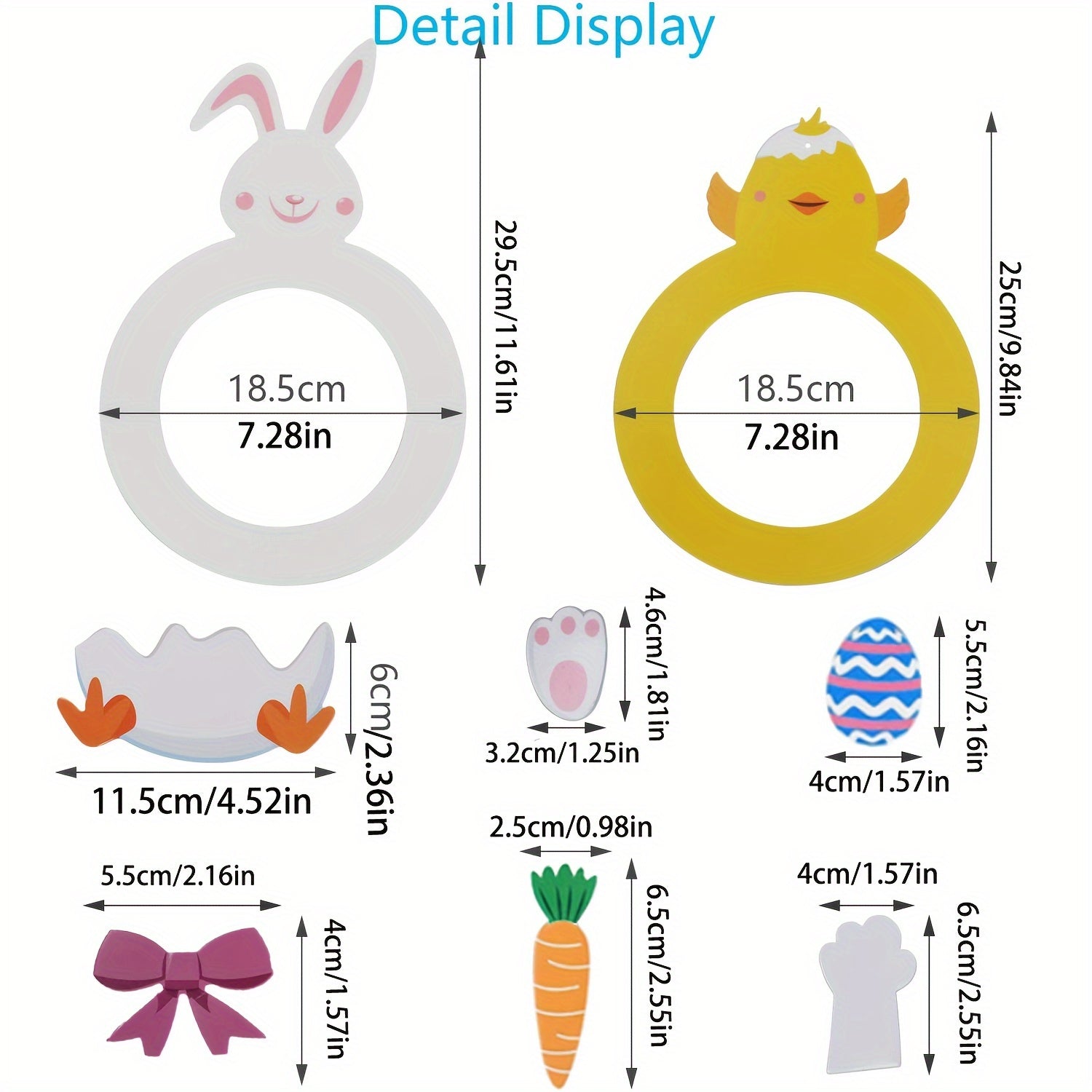 Easter Bunny & Chick Wreath Making Kit EVA Craft Set