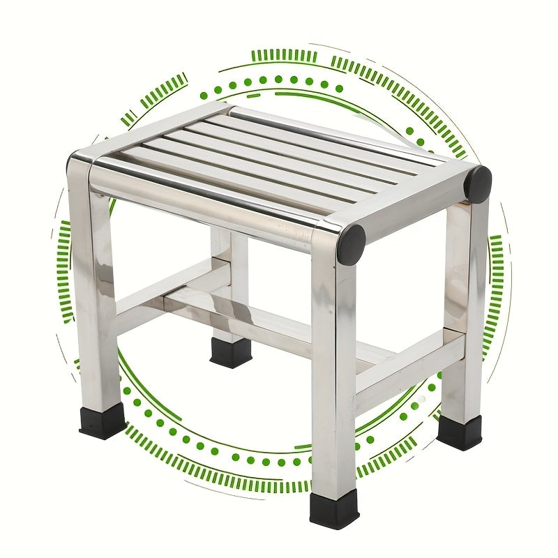 Stainless Steel Square Stool Waterproof Non-Slip Durable