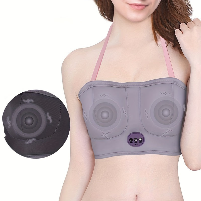 Relaxing Electric Breast Massager With Usb Charging(Silvery Grey)