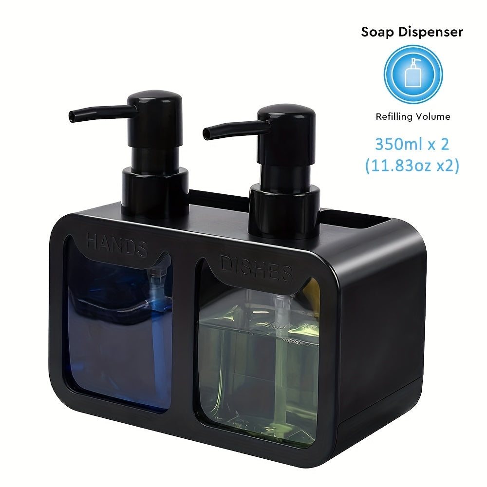 Dual Soap Dispenser Sink Organizer Set