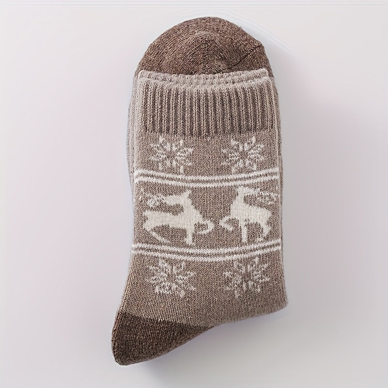 Women's Warm Wool Knit Socks (5-Pair Pack)