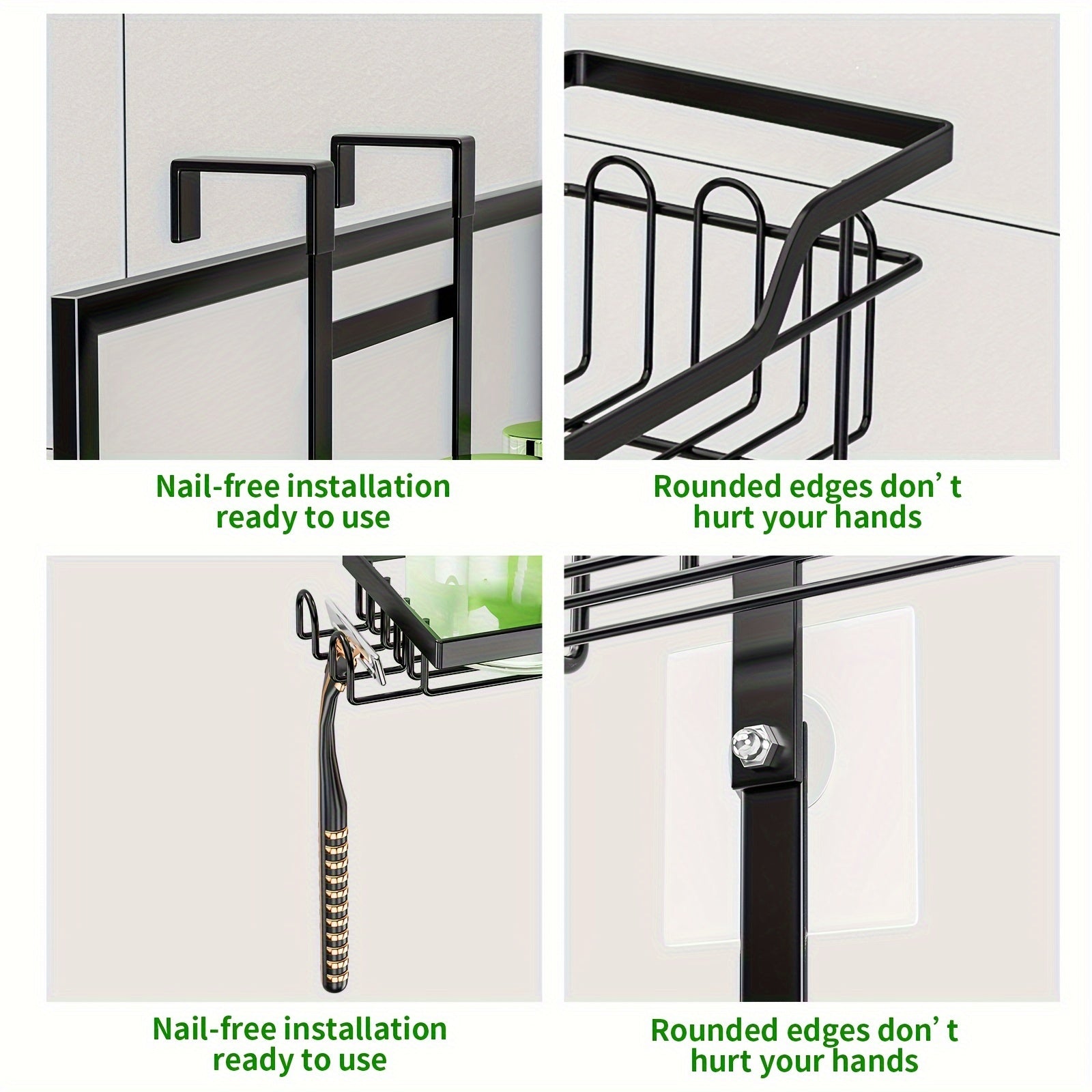 3-Tier Over-The-Door Rustproof Bathroom Shower Caddy