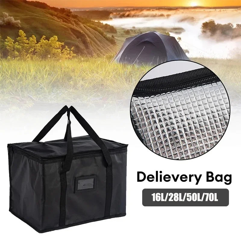 Large Insulated Cooler Bag For Camping (Black)