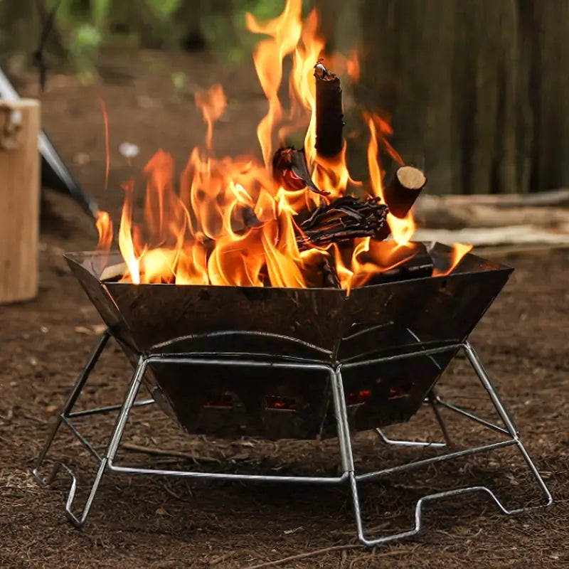 Hexagonal Stainless Steel Wood Stove