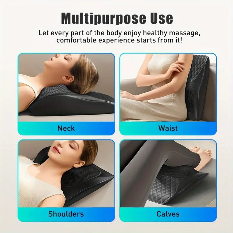 Cordless 3D Massage Pillow with Heat - Black