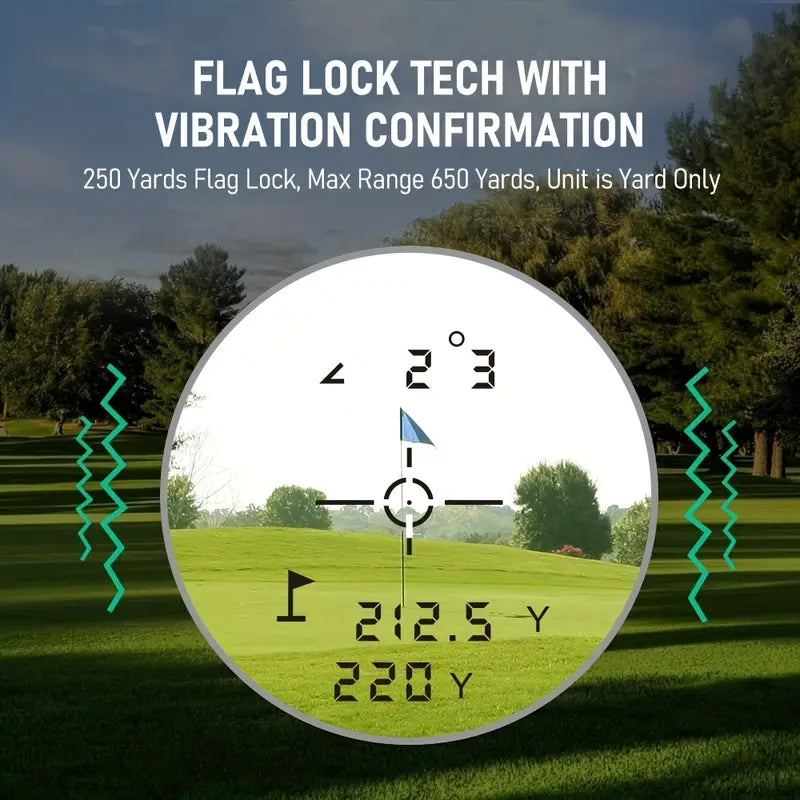 Golf Hunting Laser Rangefinder with Slope Compensation - Black