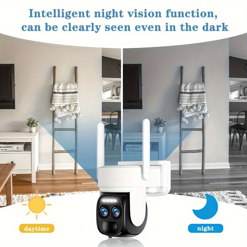 Solar Wireless Security Camera Outdoor 360° HD Zoom