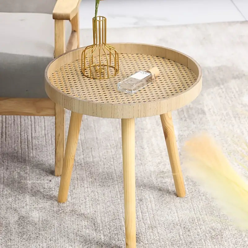 Add a touch of nature to your bedroom with this space-saving rattan nightstand