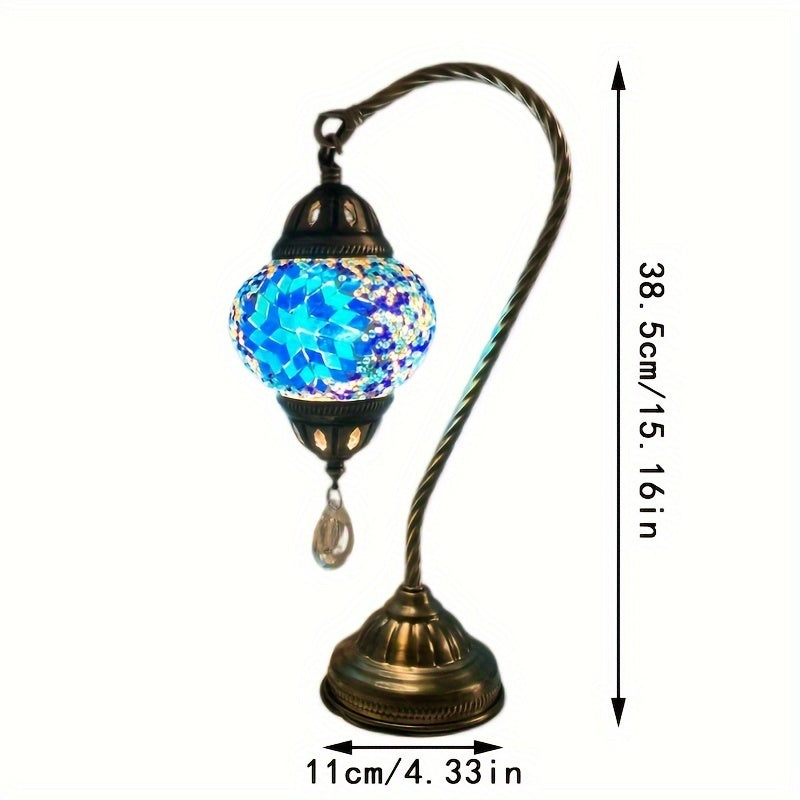 Swan Glass Table Lamp USB Powered