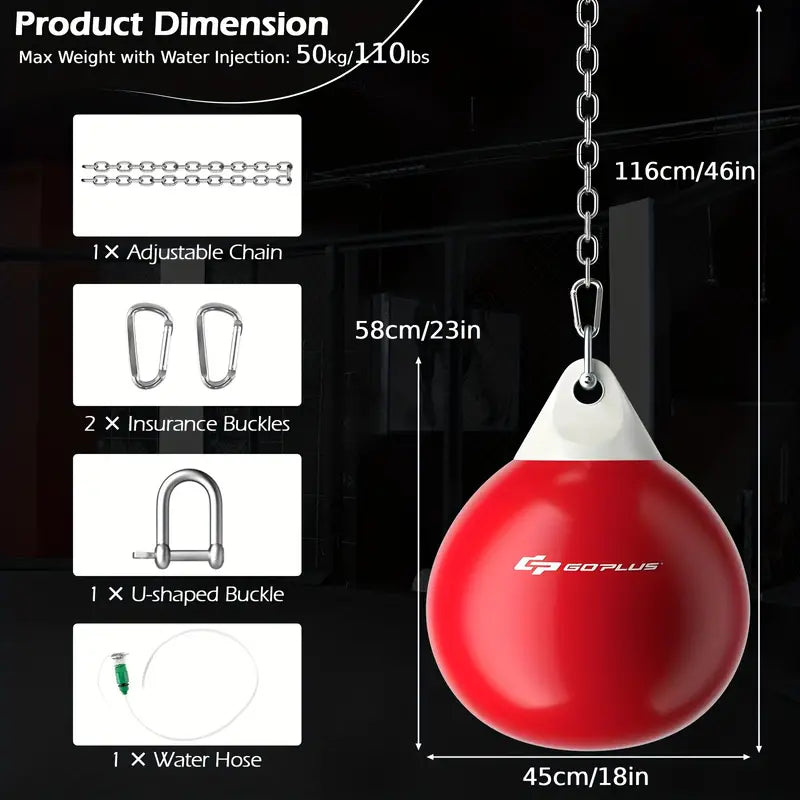 50Kg Heavy-Duty Water Punching Bag(Red)