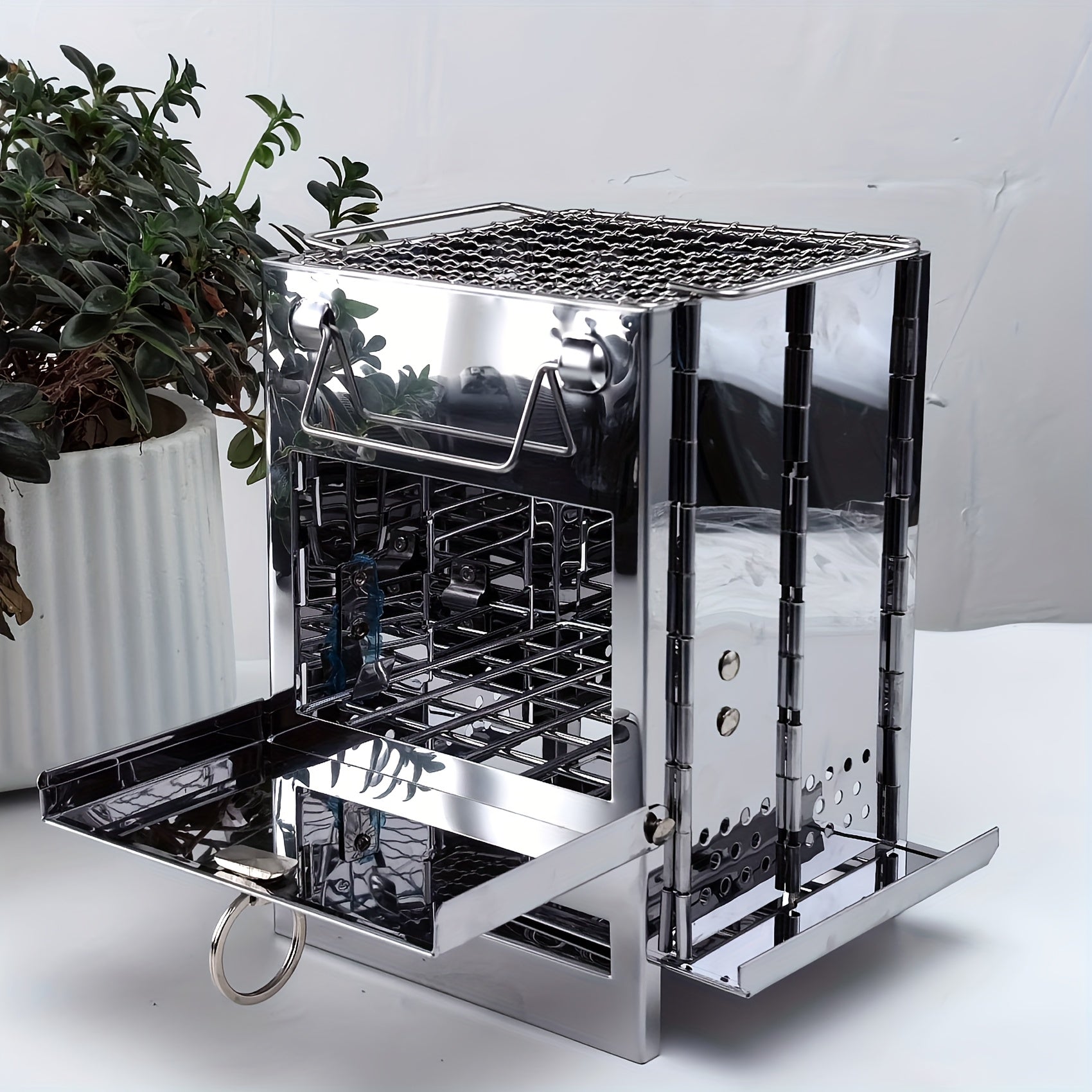 Folding Grill Mini BBQ Firewood Stove