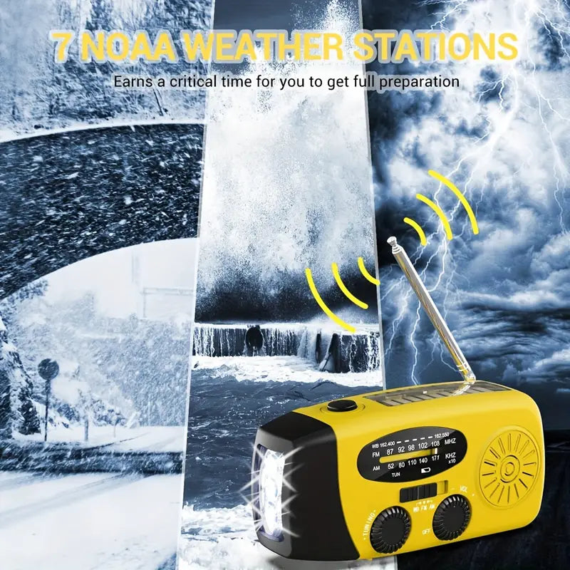 Emergency Hand Crank Radio with Power Bank Phone Charger