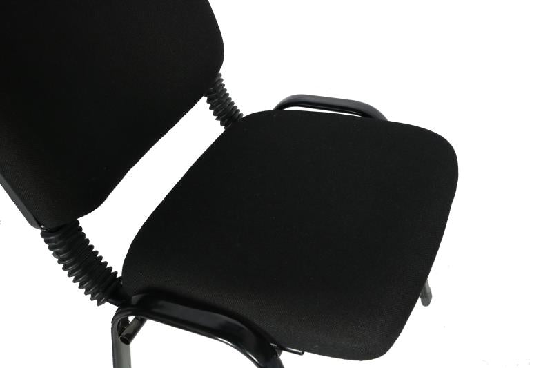 Stackable & Linkable Office Conference Visitor Community  Chairs (Set of 7-Black)