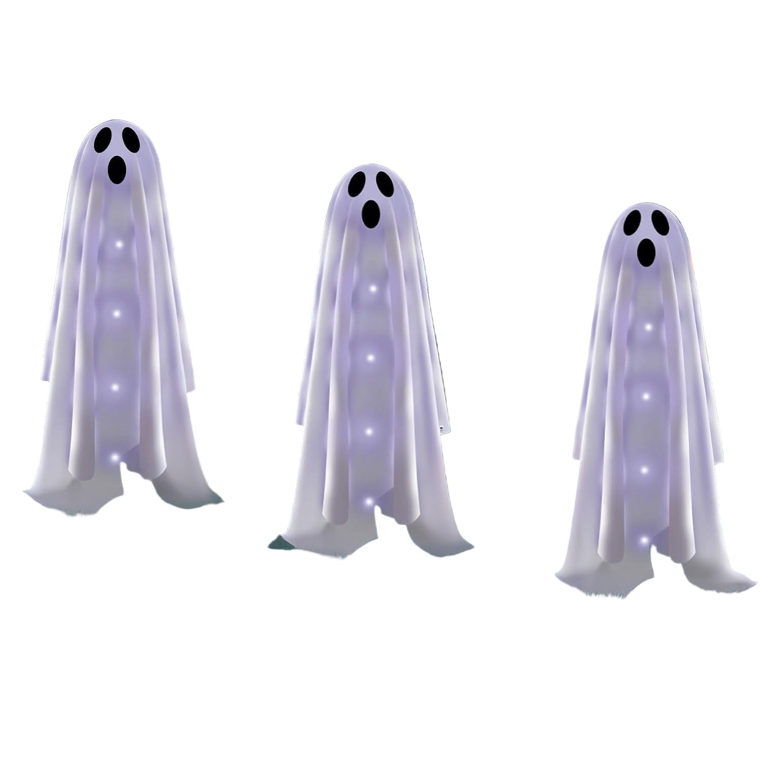 Halloween Garden Lights Solar Ghost LED Decor Set
