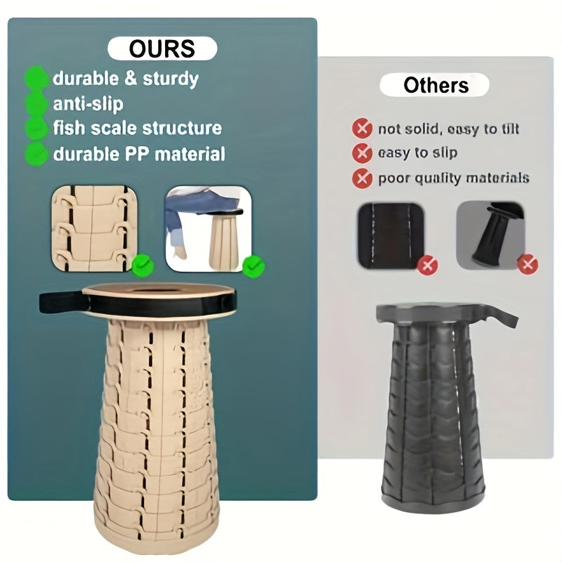 Ultra-Comfort Folding Stool with PU Cushion