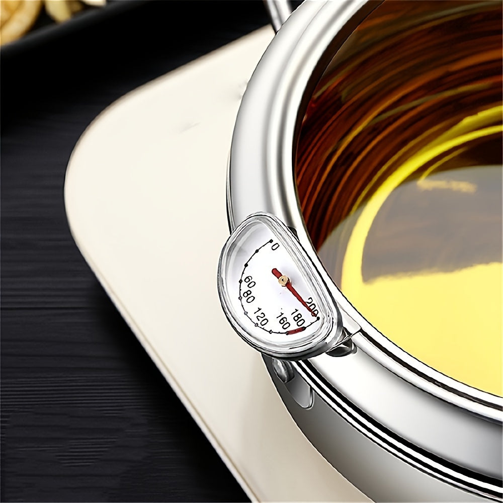 Tempura Stainless Steel Fryer Pot with Thermometer