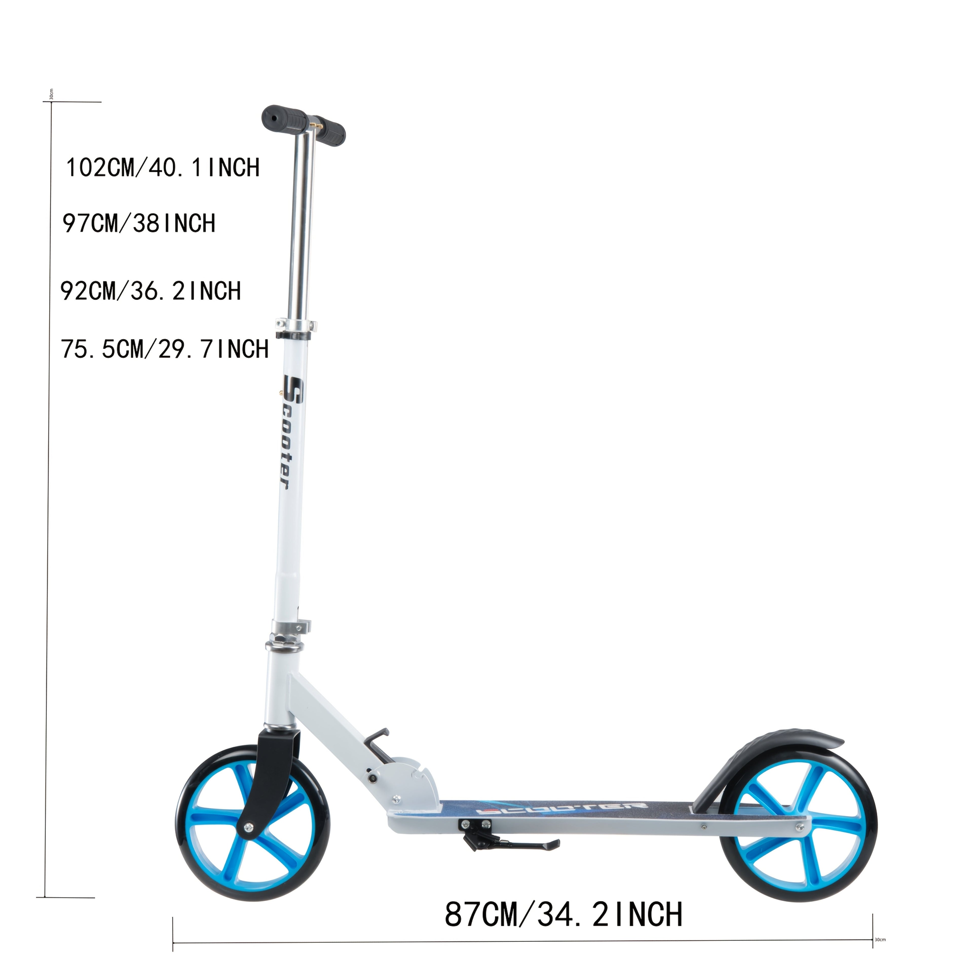 Foldable Foot Skateboard with Wheels and Rear Brake