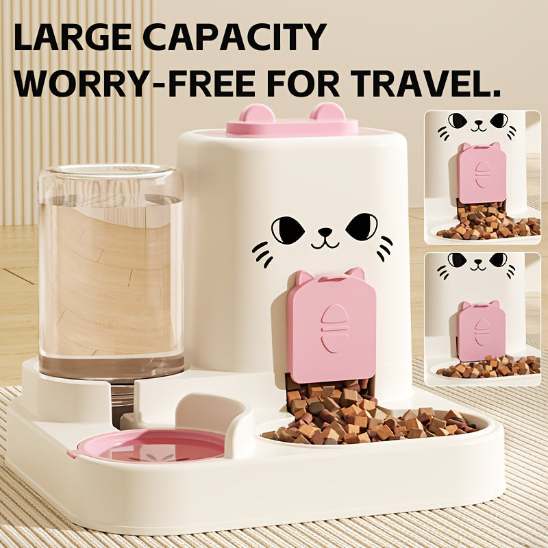 Automatic Cat Feeder And Water Dispenser Set