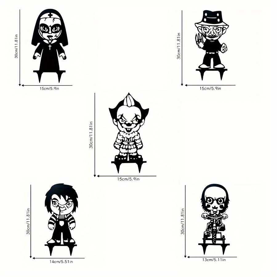 Art Deco Horror Figurine Ornaments Set (Set Of 4)