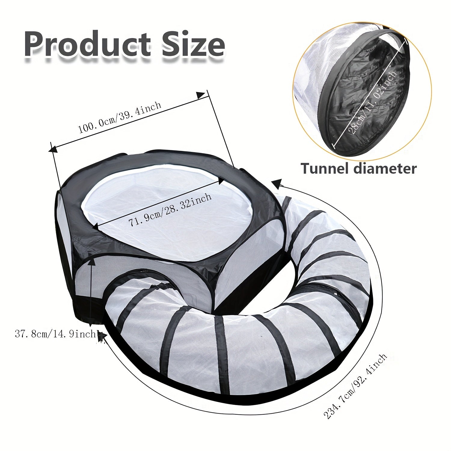 Small Animal Playpen with Tunnel