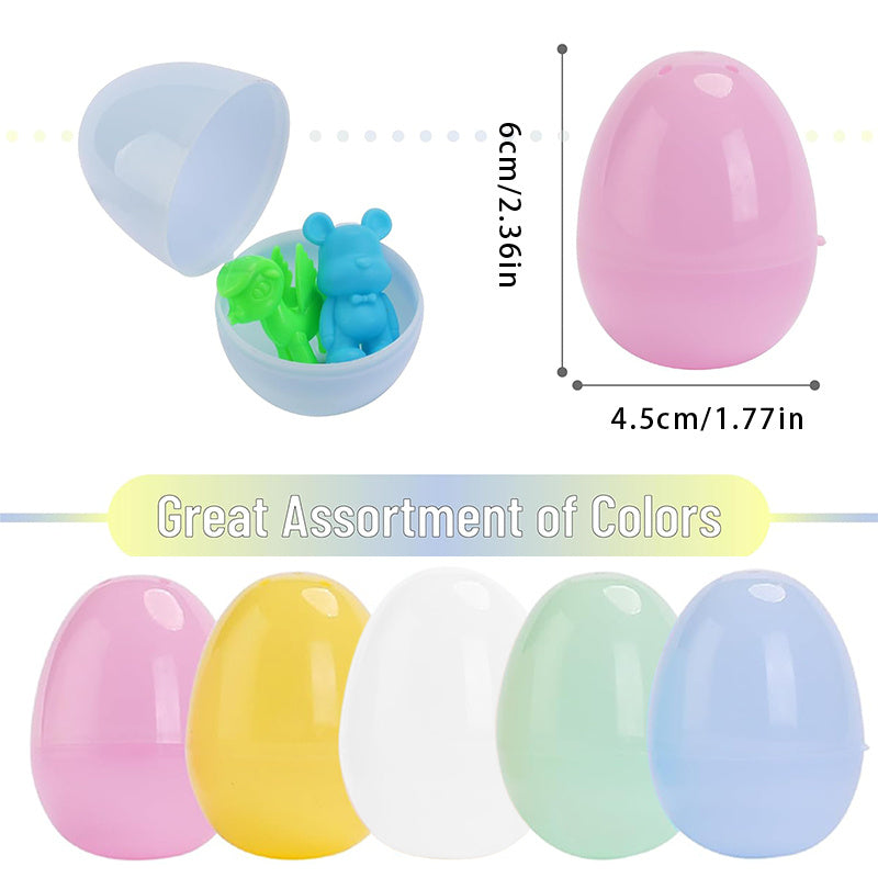 50Pcs Fillable Pastel Plastic Easter Eggs For Egg Hunt