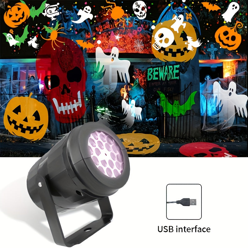 RGB LED Halloween Projector Light Motion Effects (16-in-1)