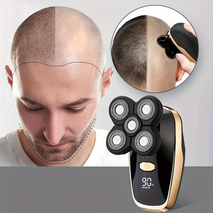 Five-Blade Cordless Electric Razor Set for Men