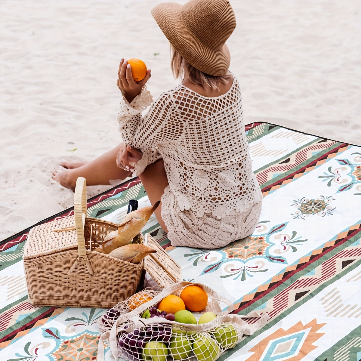 Outdoor Camping Blanket Waffle Weave Picnic Mat
