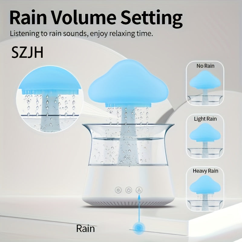 Rain Cloud Aromatherapy Essential Oil Diffuser Night Light