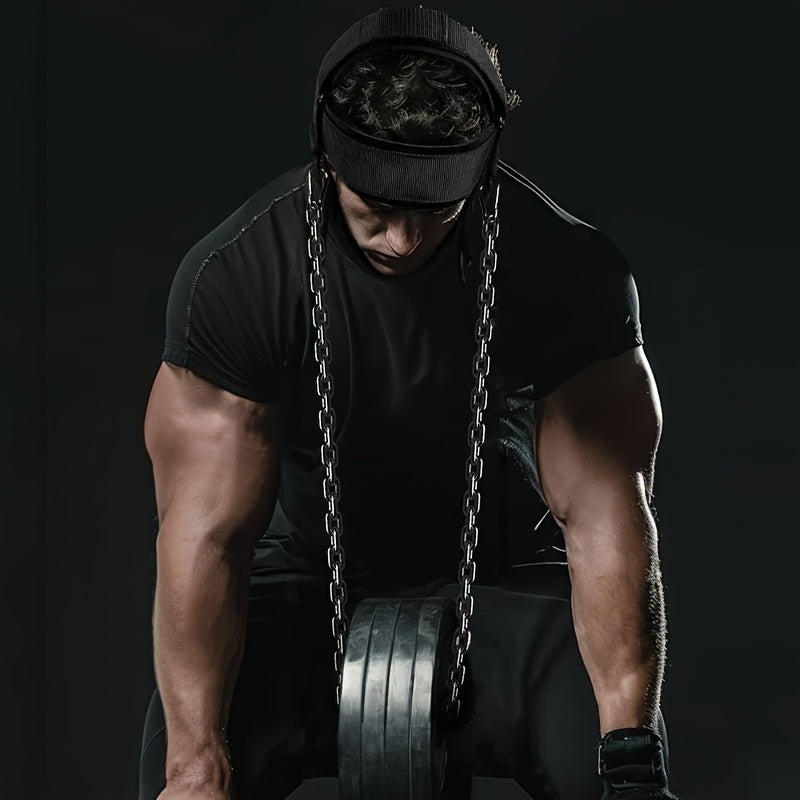 Neck Harness Weight Lifter – Adjustable Neck Strength Trainer with Steel Chain