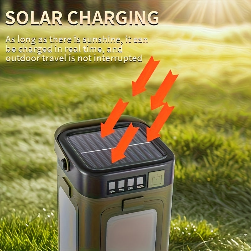 2-Pack Camping LED Lights – Solar Foldable Tent Lamp with 6 Modes