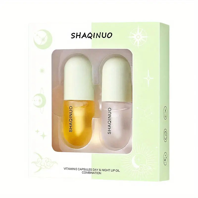 Lip Plumper + Lip Oil Set Lip Serum Enhancer For Fuller Hydrating Nourishing
