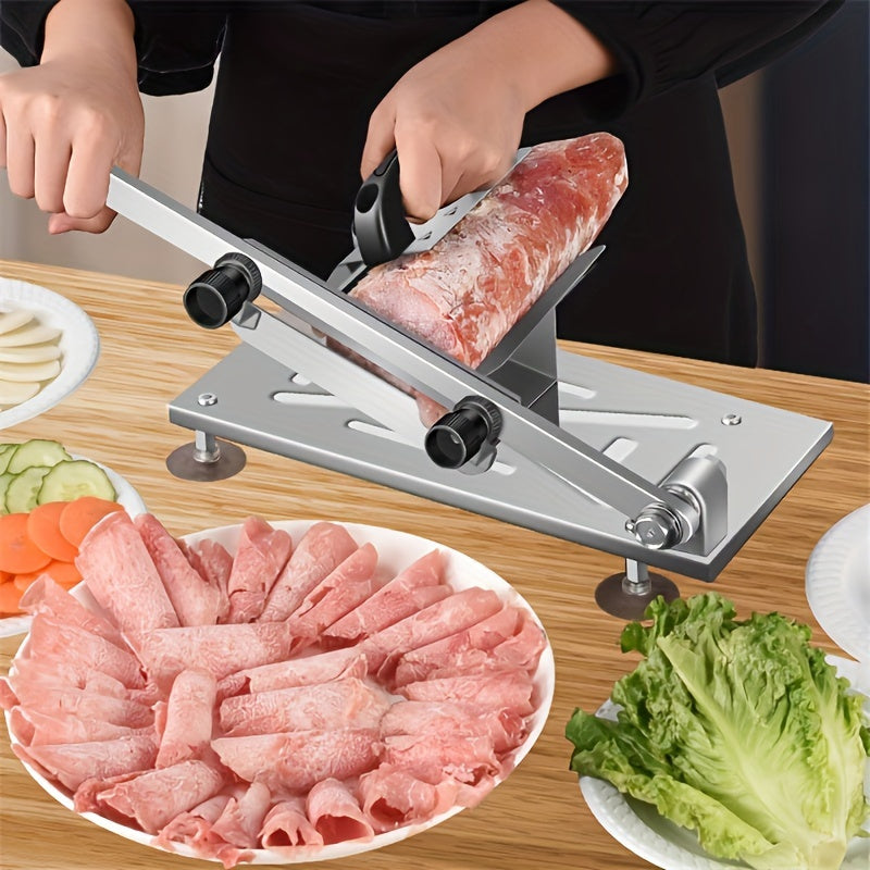 Adjustable Meat, Fruit & Vegetable Slicer With Stainless Steel Blades