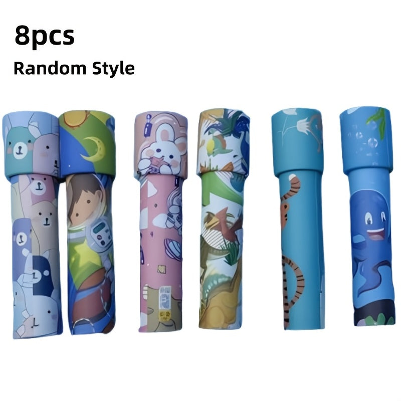 8-Pack Vintage Rotatable Magic Kaleidoscopes Educational Toys