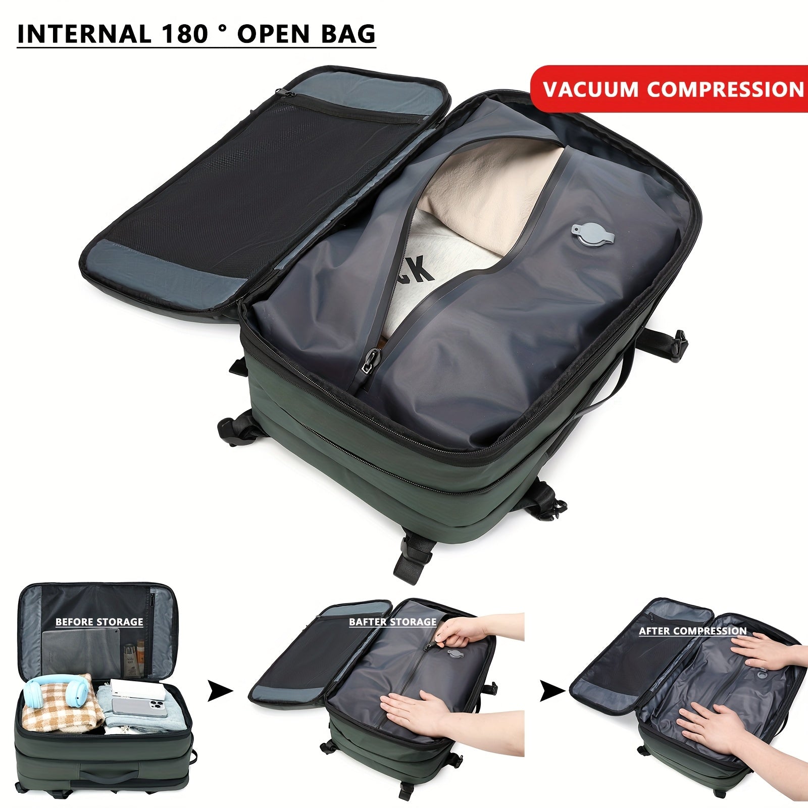 Large Anti-Theft Expandable Men's Laptop Backpack