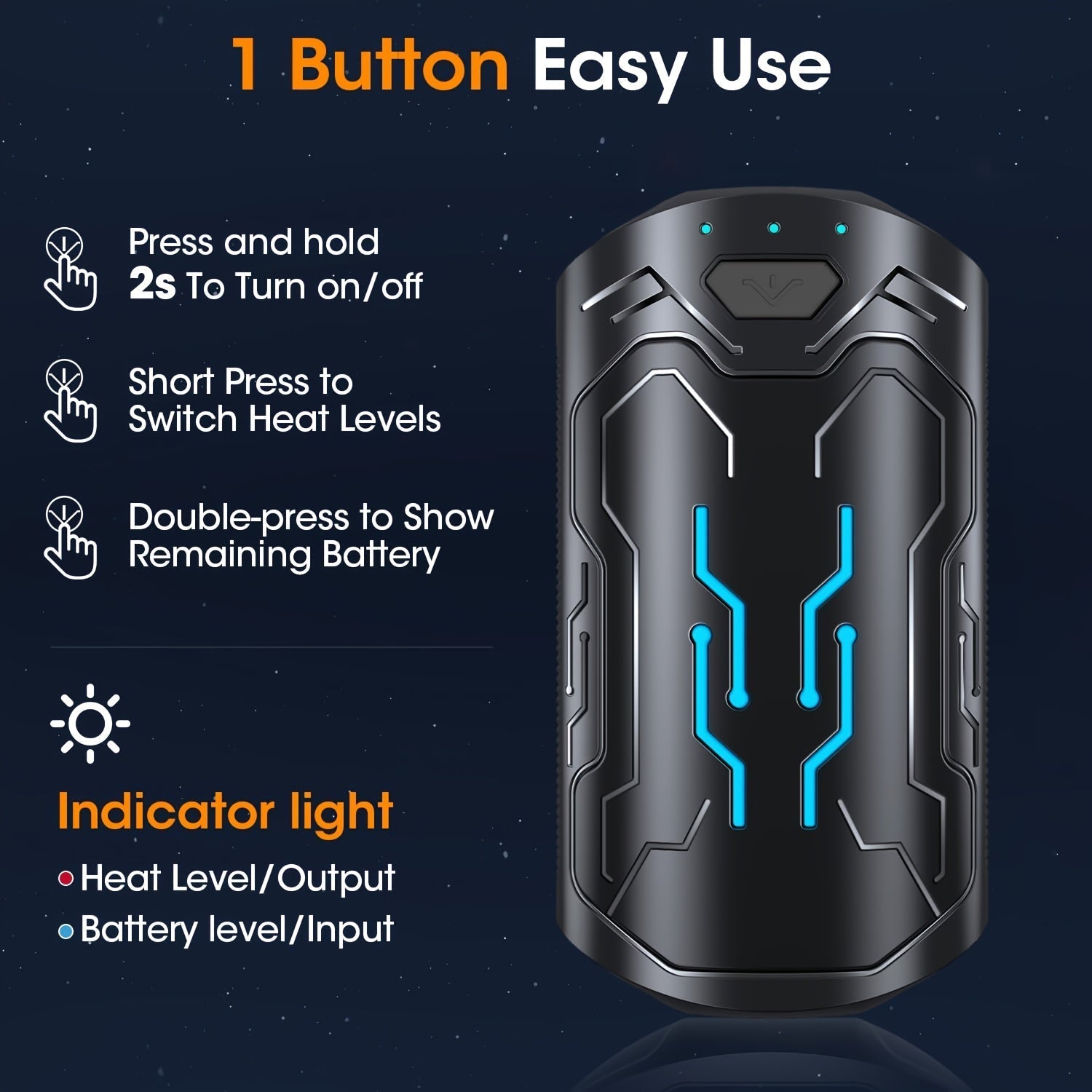 Rechargeable Pocket Hand Warmers (2-Pack)