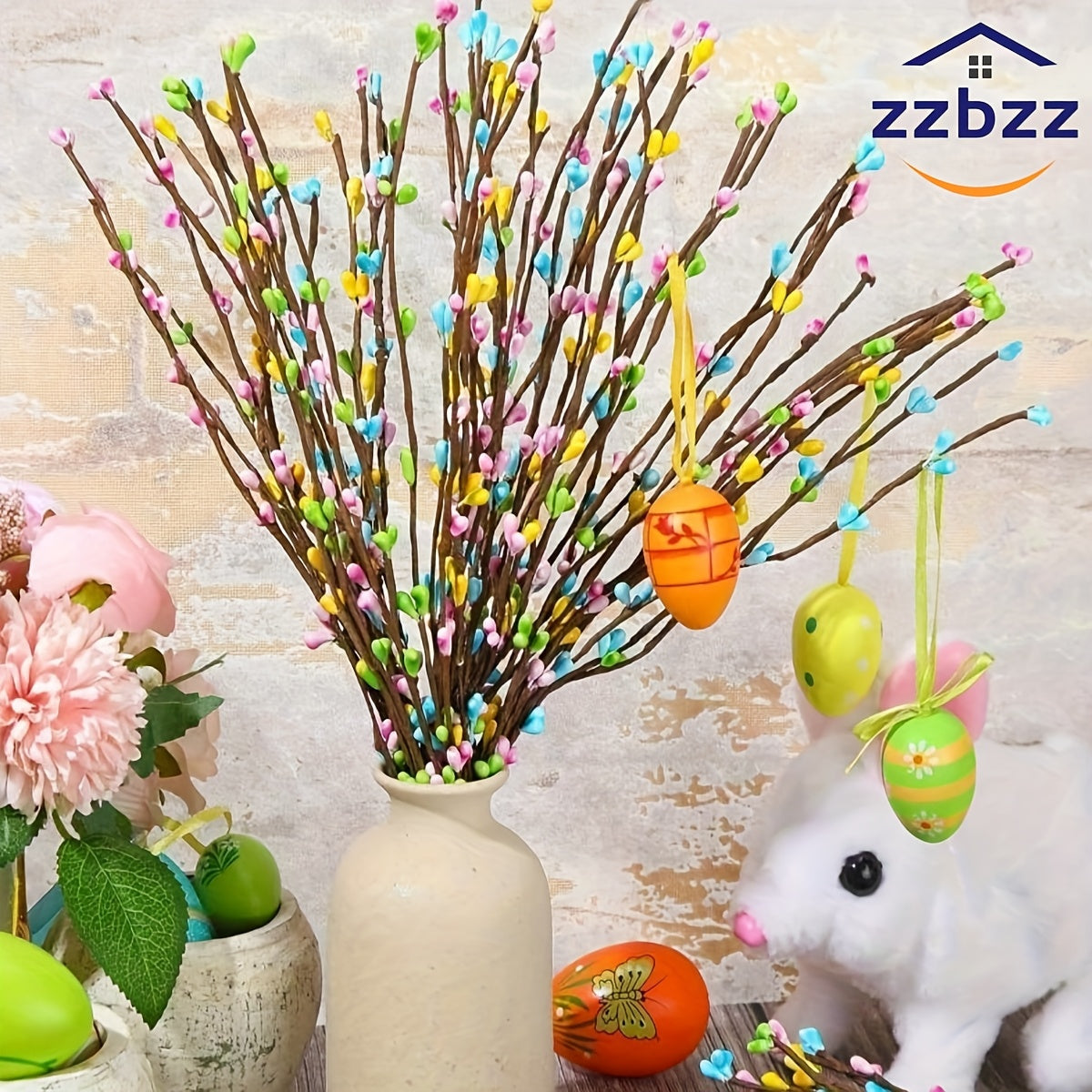 26pcs Easter Berry Stems with Egg Ornaments