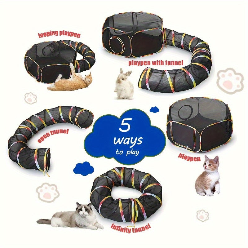 Tunnel Tent Playpen for Cats & Small Pets
