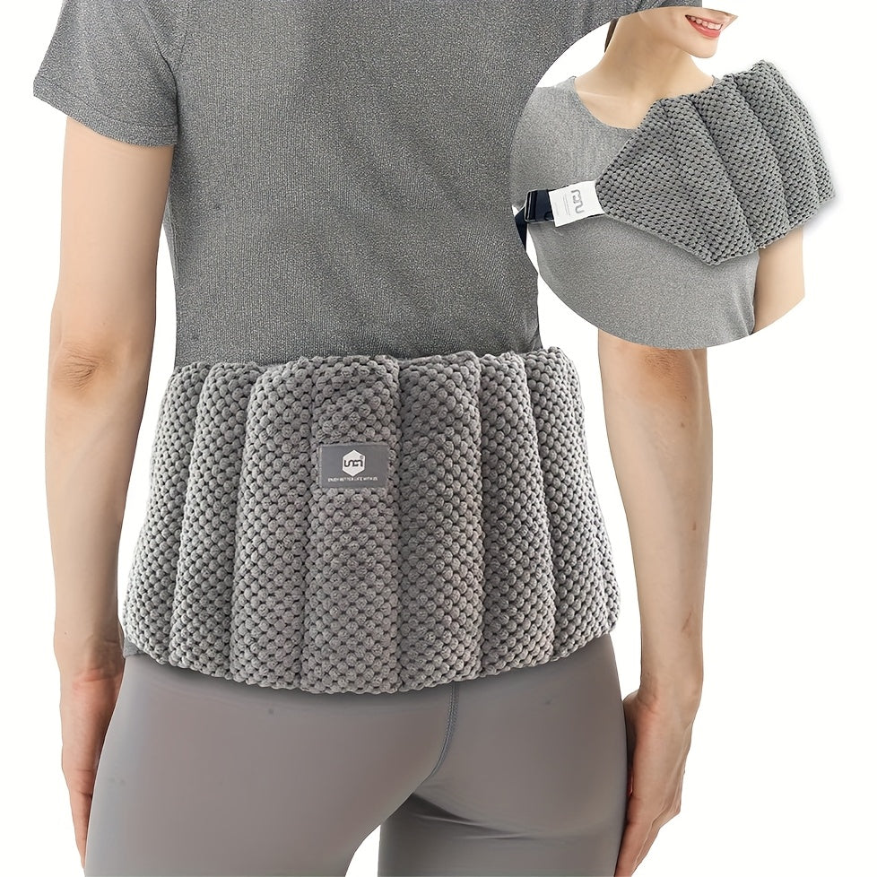 Microwavable Lower Back Heat Pack with Adjustable Strap