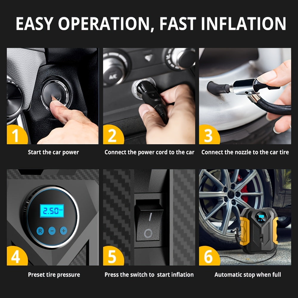 Air Compressor Pump Portable Digital Tire Inflator