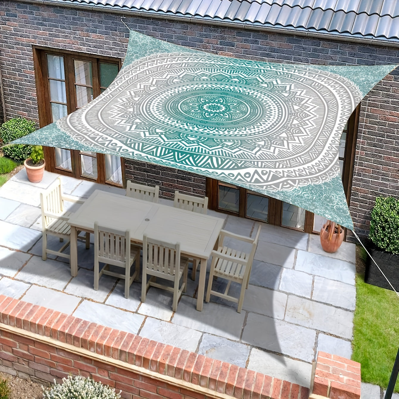 Mandala Waterproof Sun Shelter Canopy for 6 People