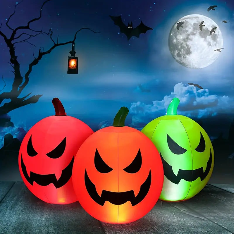 Remote Glow: Illuminated Inflatable Pumpkin