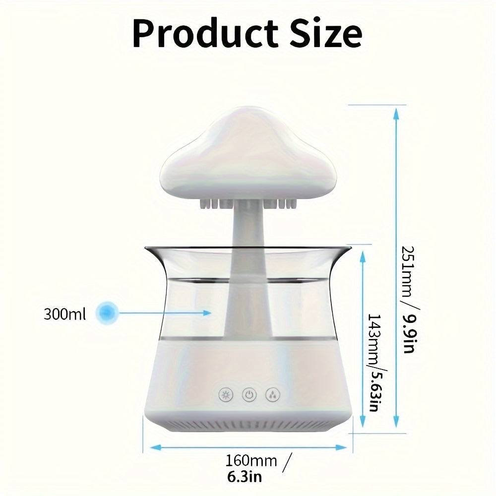 Rain Cloud Aromatherapy Essential Oil Diffuser Night Light