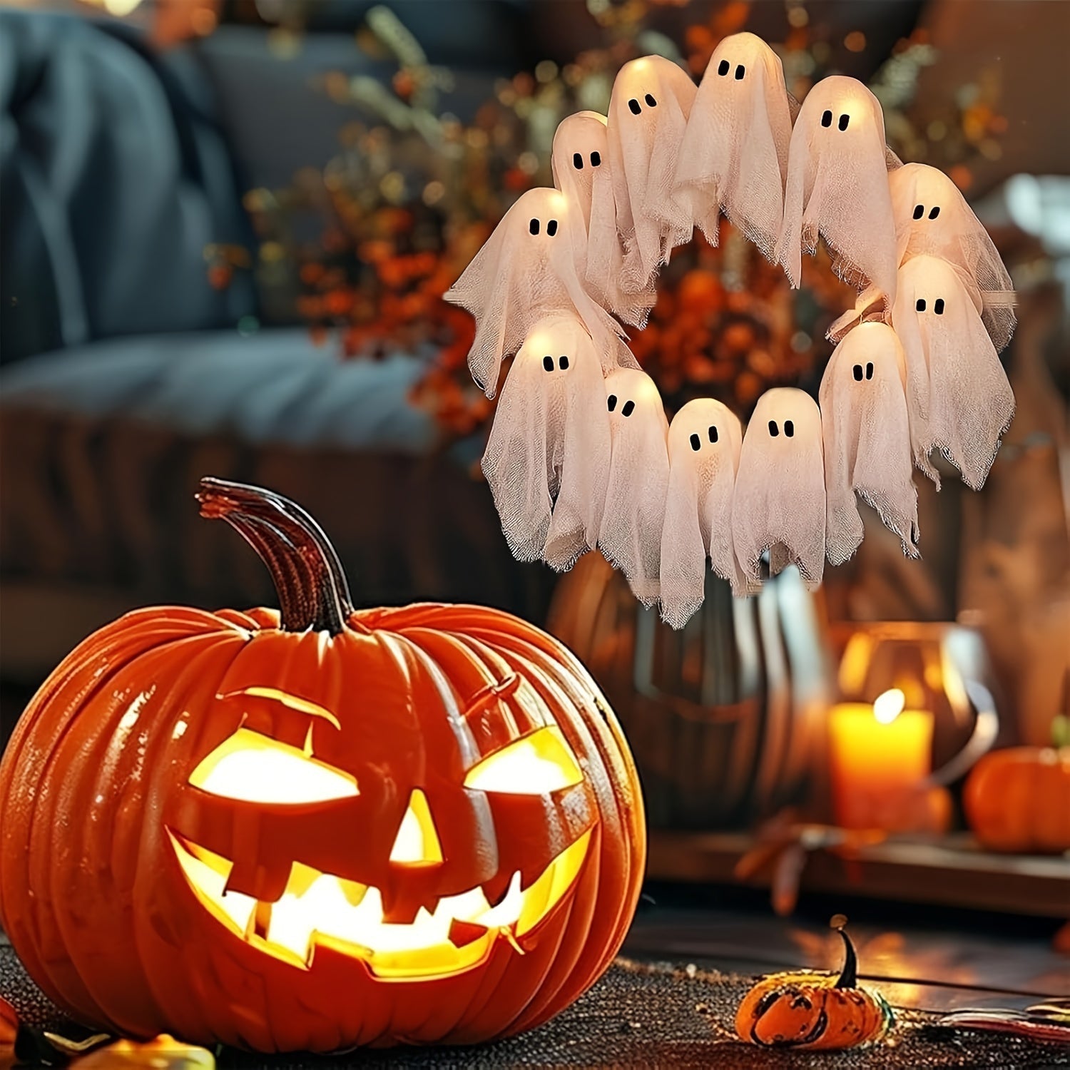 Halloween Ghost Garland Fabric Party Decoration
